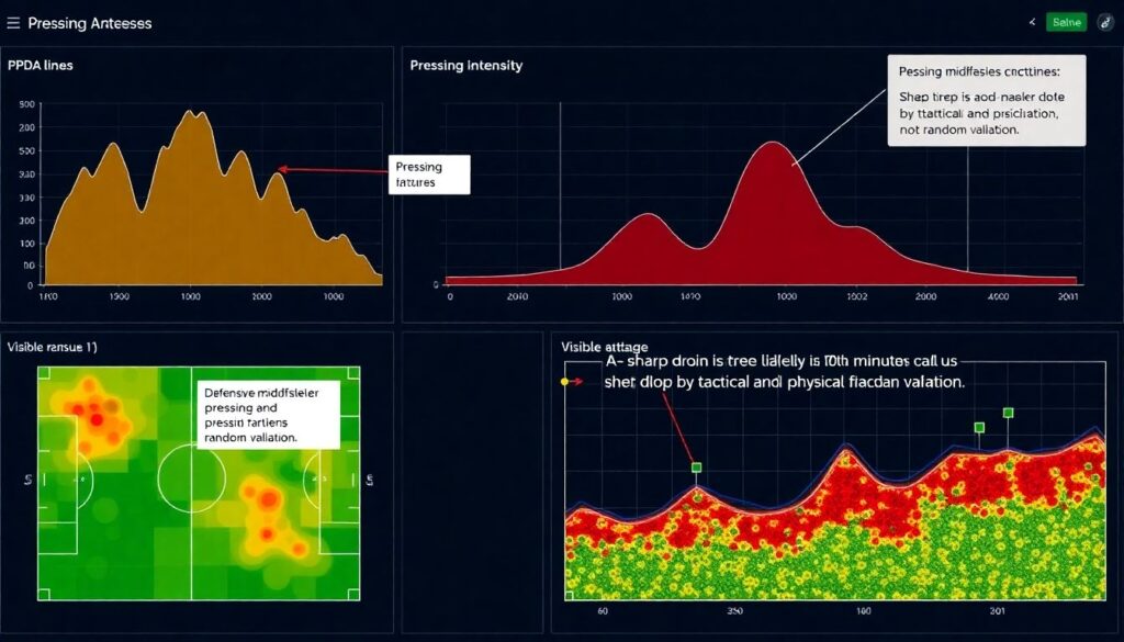 Анализ графиков прессинга и позиционных атак - иллюстрация