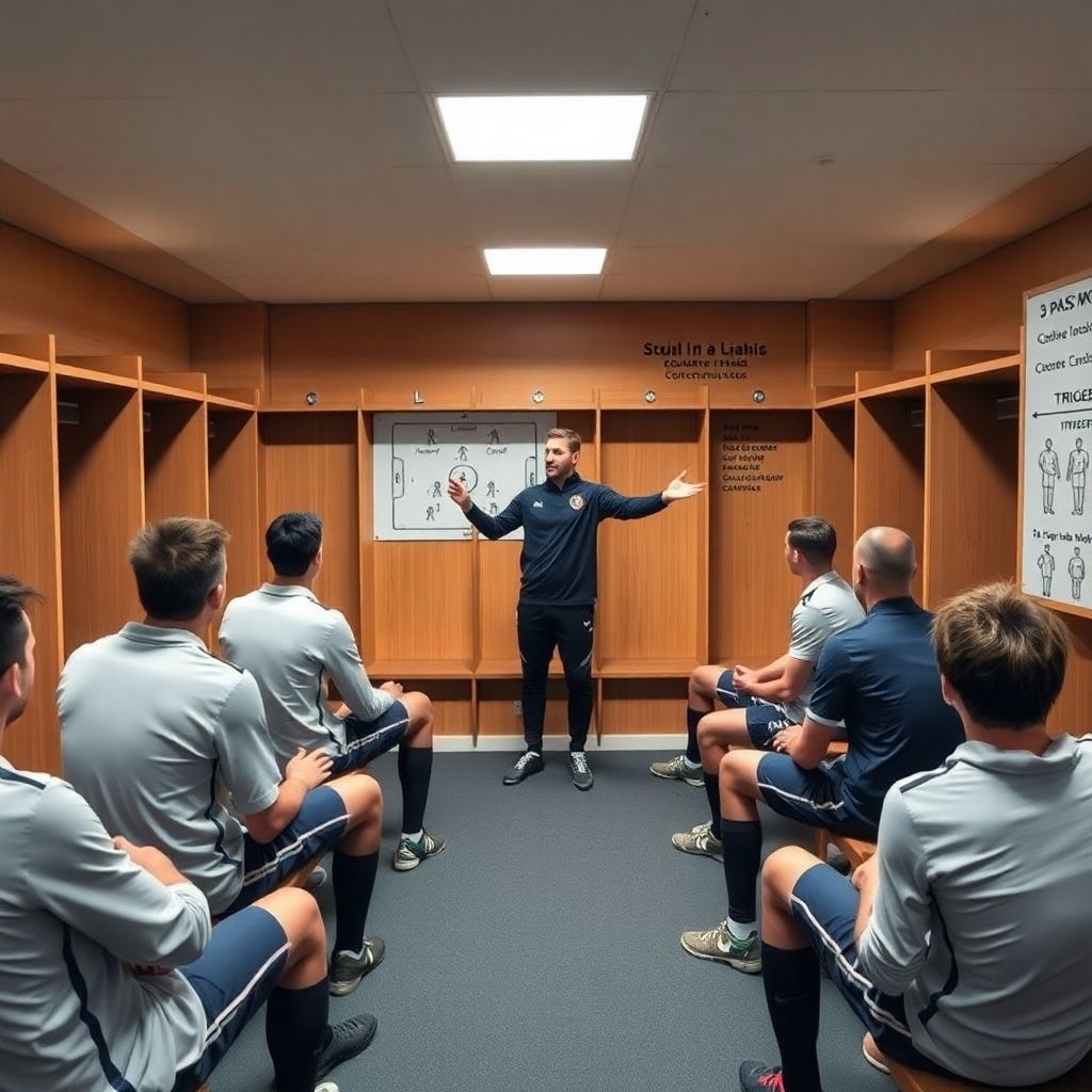 Методы работы над молниеносной контратакой в раздевалке футболистов