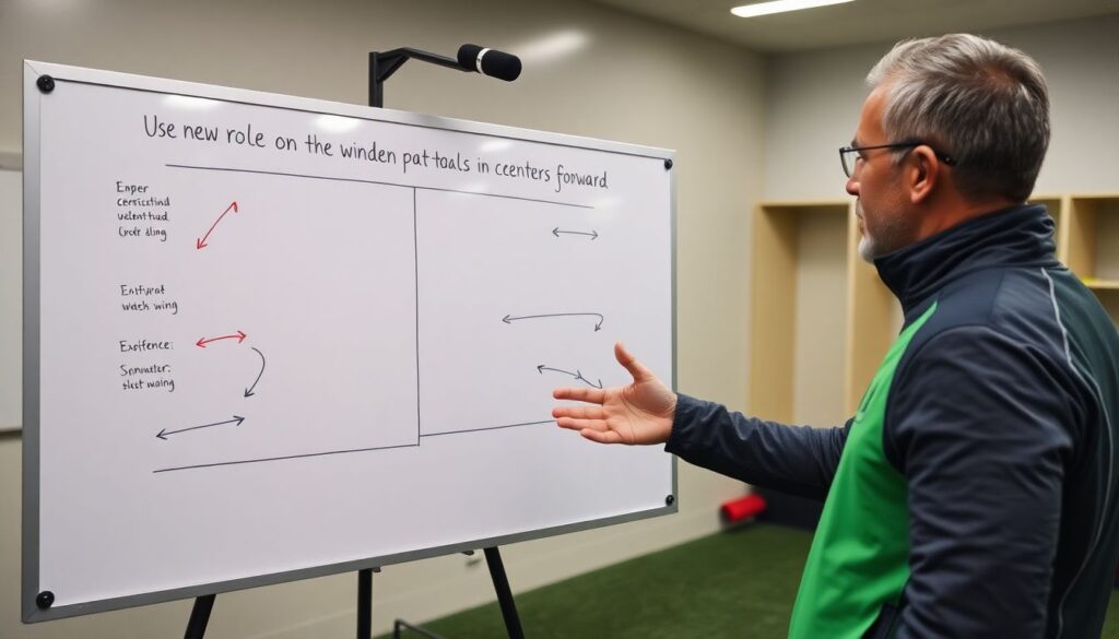 Разбор влияния работы центрального нападающего на флангах - иллюстрация