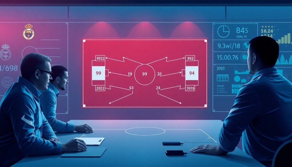 Аналитика матчей легендарных команд в атаке - иллюстрация