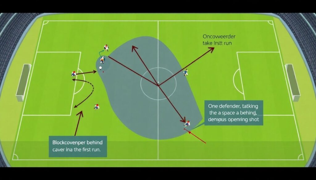 Использование флангового перехвата для охвата пространства - иллюстрация