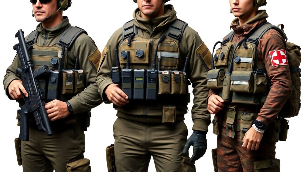 Выбор формы и снаряжения для конкретной позиции - иллюстрация