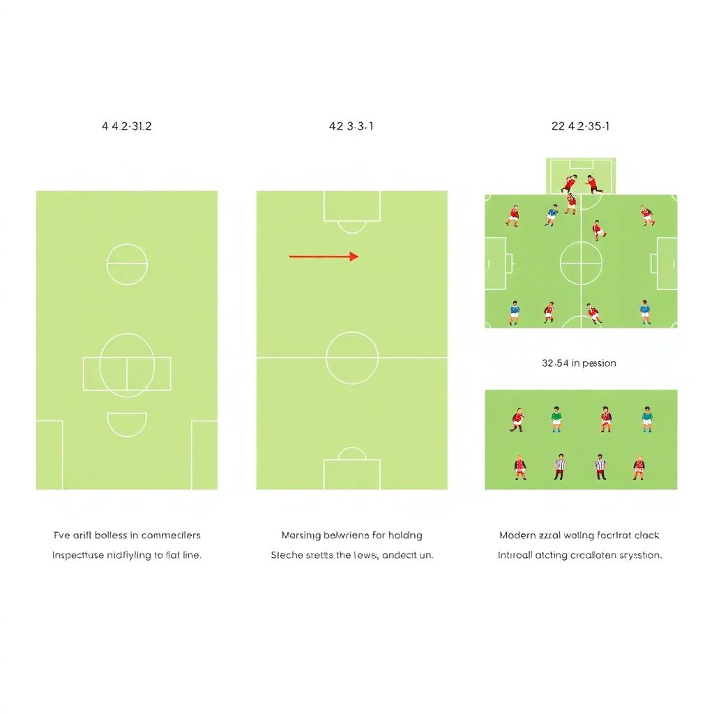 История тактических схем в футболе: от 4-4-2 до современных рисунков