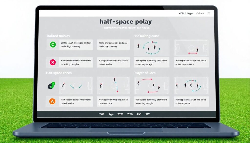 Тренинг умения держать мяч в полупространстве - иллюстрация
