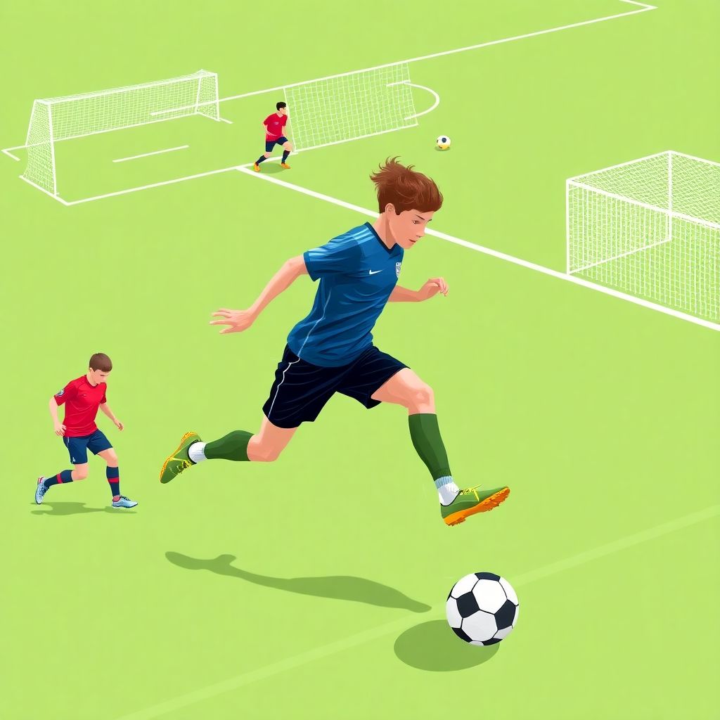 Методика обучения молодежи быстрому дриблингу на фланге в современном футболе