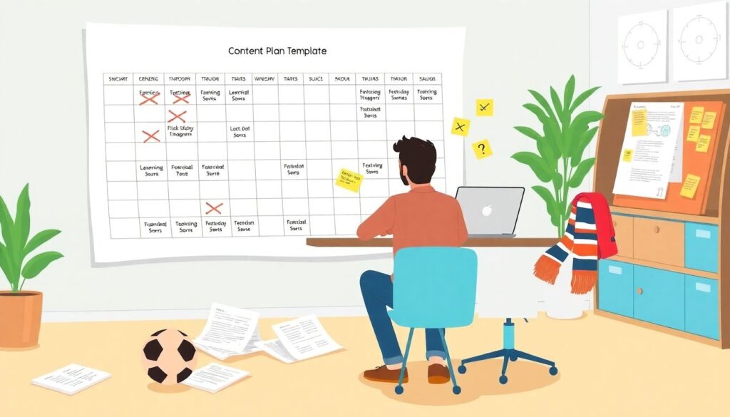 Лучшие примеры контент-планов для блогов о атакующем футболе - иллюстрация