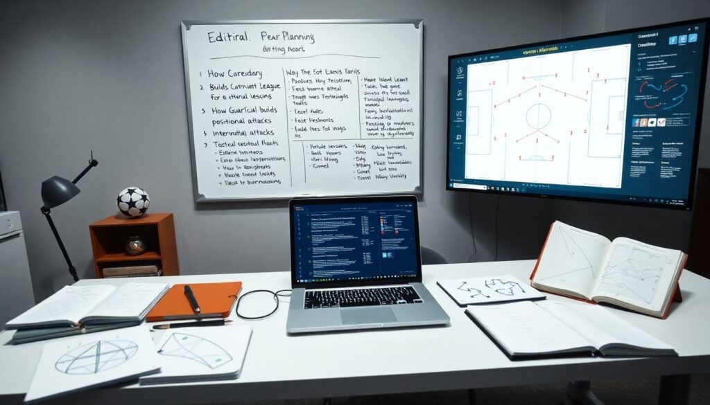 Лучшие примеры контент-планов для блогов о атакующем футболе - иллюстрация