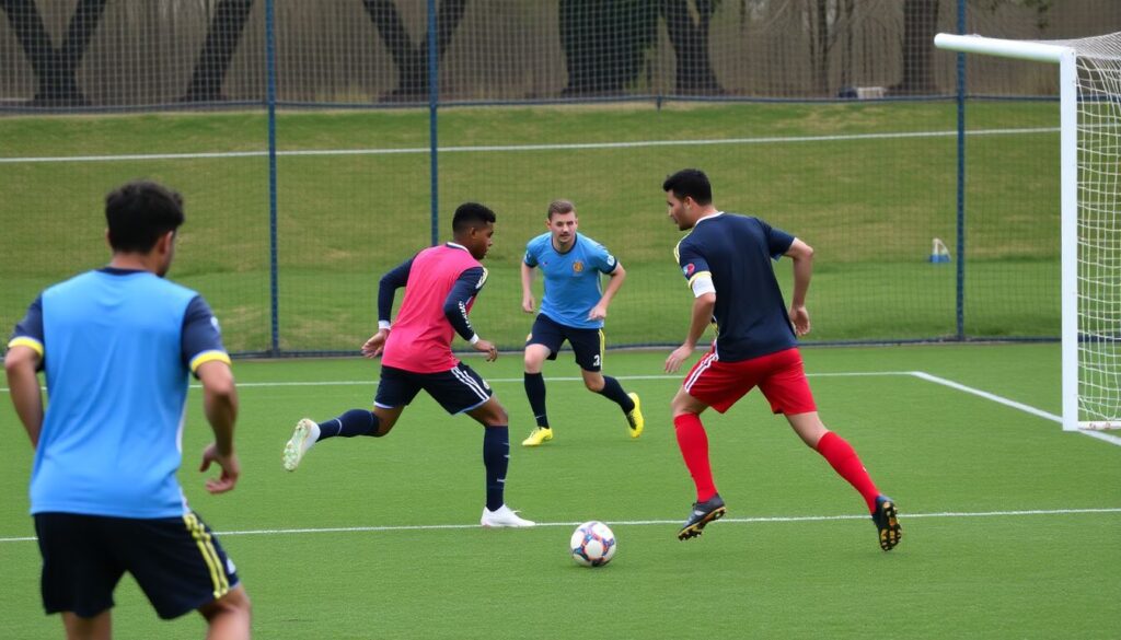 Как выглядят современные тренировки вингеров на сборах - иллюстрация