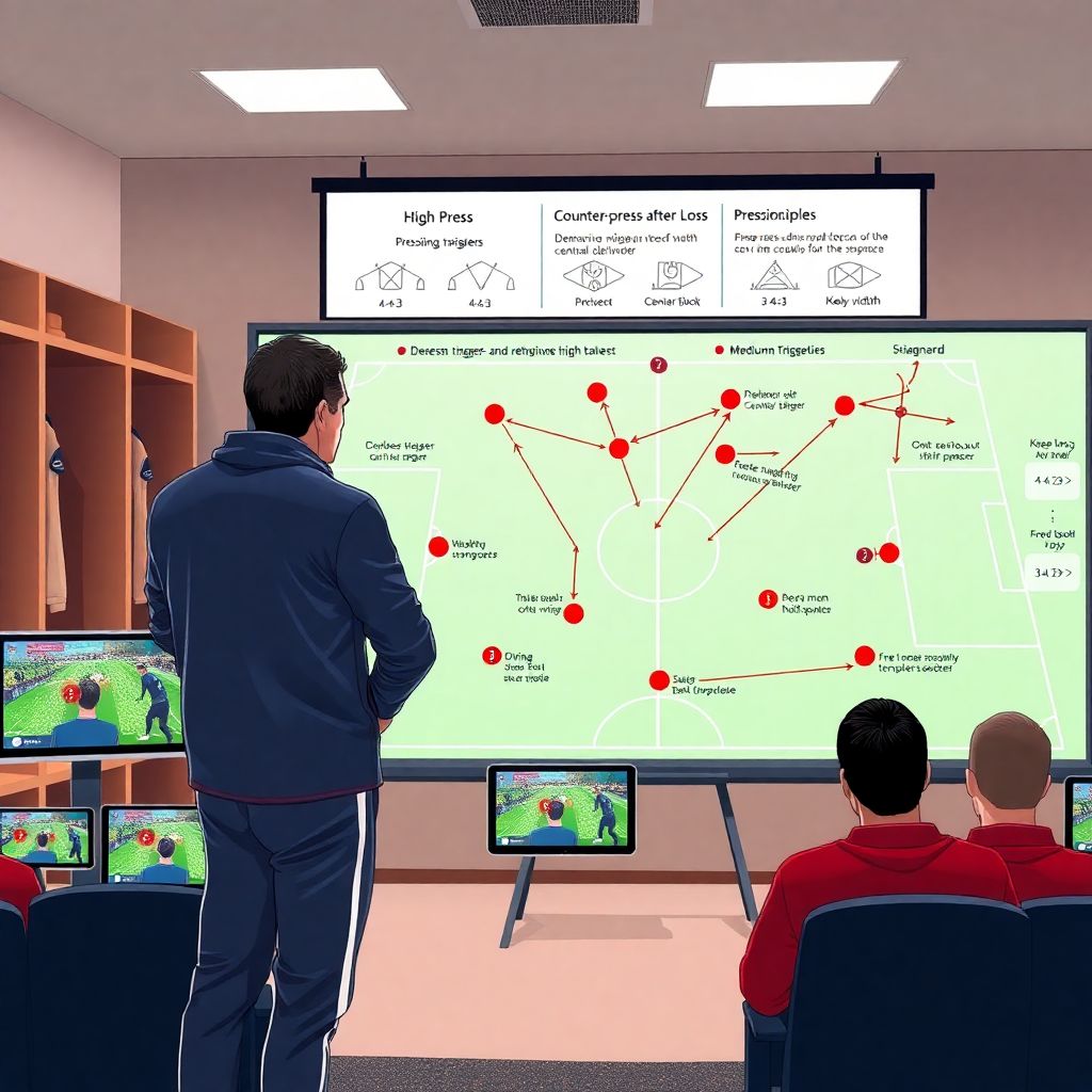 Анализ тактических перестроек команды в ответ на высокий прессинг соперника