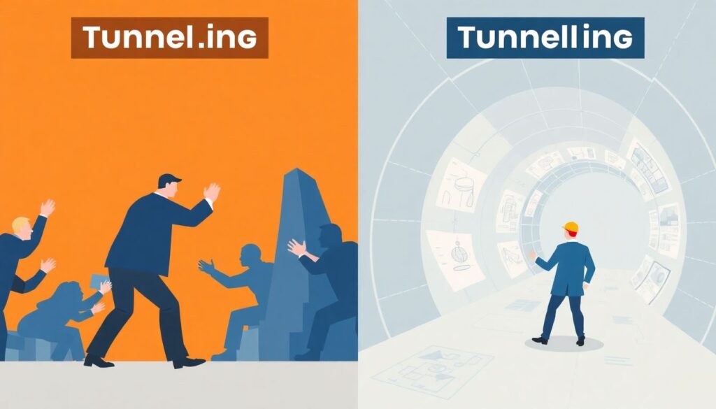 tunneling: контратакующий стиль в разных культурах - иллюстрация