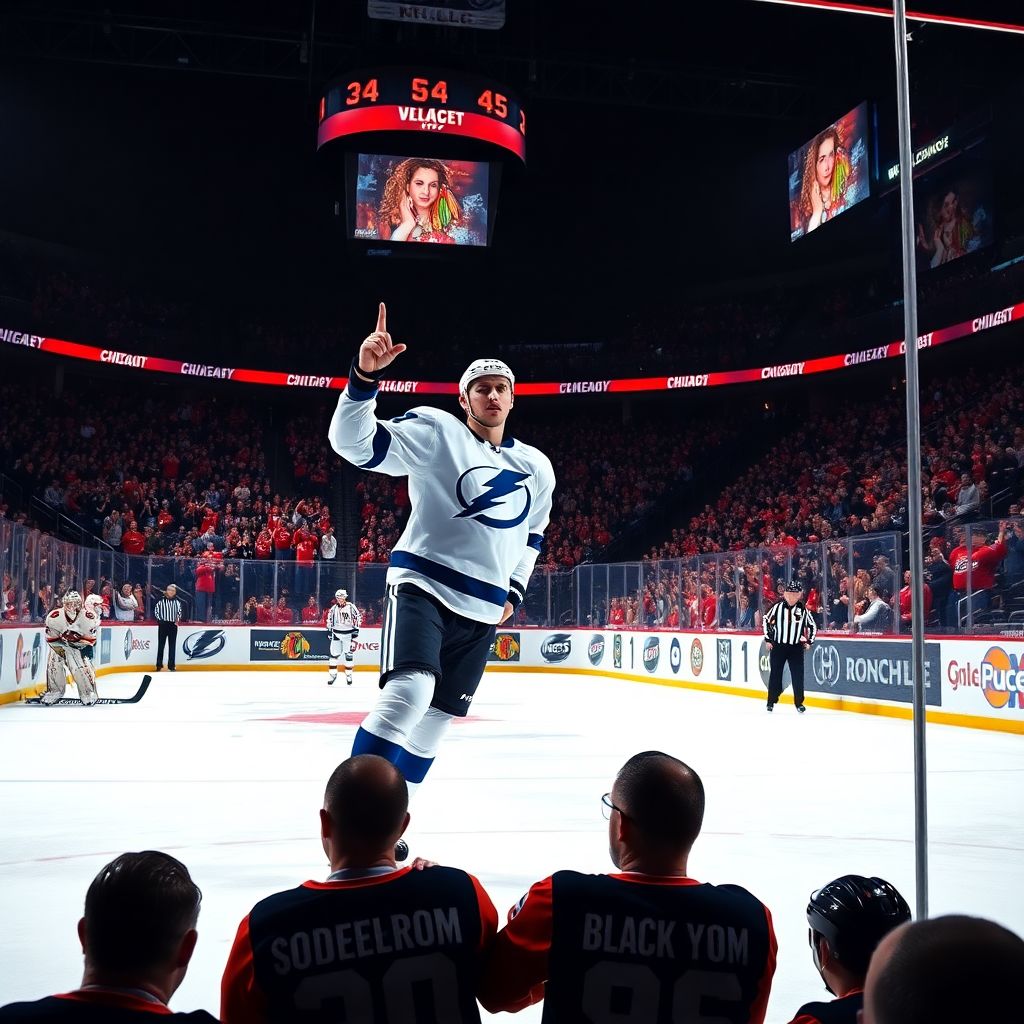 Кучеров переписал историю НХЛ и заставил замолчать арену в Чикаго